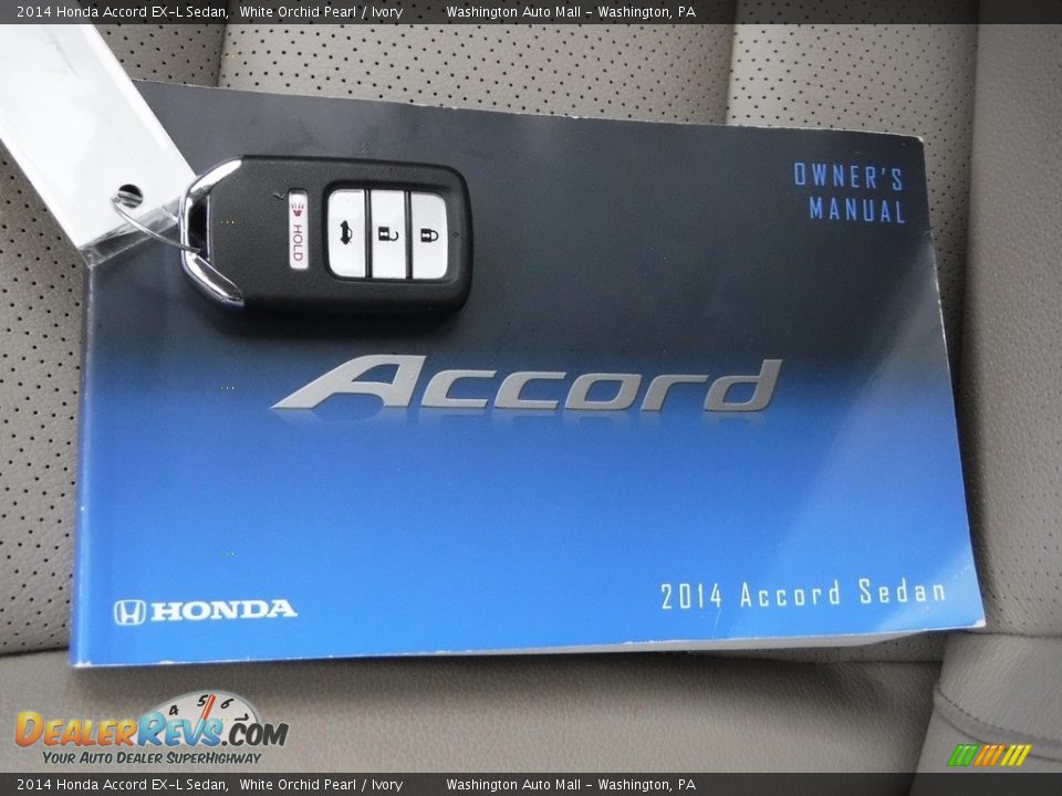 2014 Honda Accord EX-L Sedan White Orchid Pearl / Ivory Photo #23