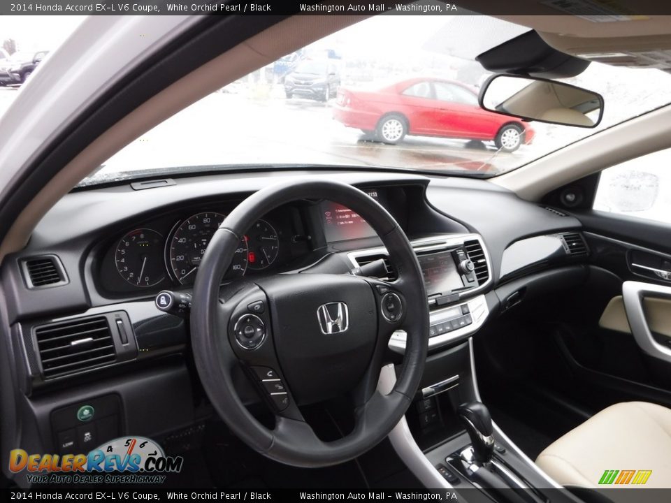 2014 Honda Accord EX-L V6 Coupe White Orchid Pearl / Black Photo #13
