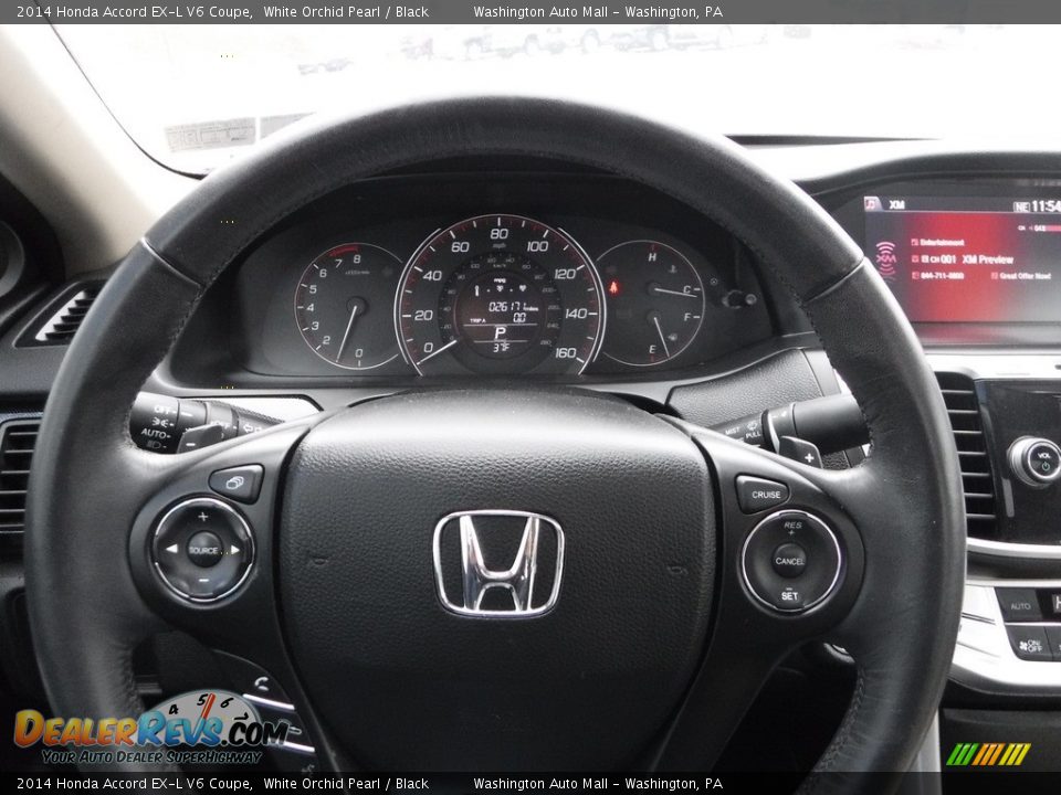 2014 Honda Accord EX-L V6 Coupe White Orchid Pearl / Black Photo #21