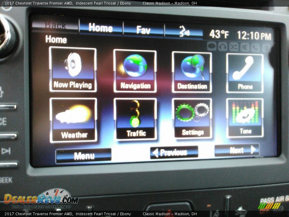 2017 Chevrolet Traverse Premier AWD Iridescent Pearl Tricoat / Ebony Photo #8