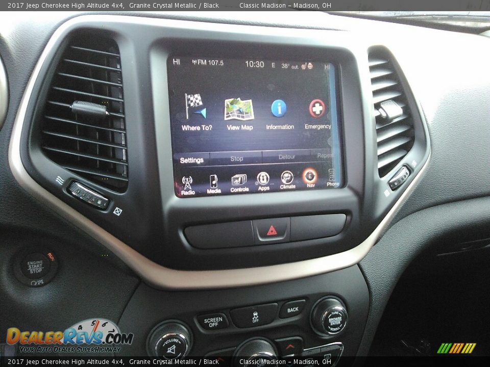 2017 Jeep Cherokee High Altitude 4x4 Granite Crystal Metallic / Black Photo #10