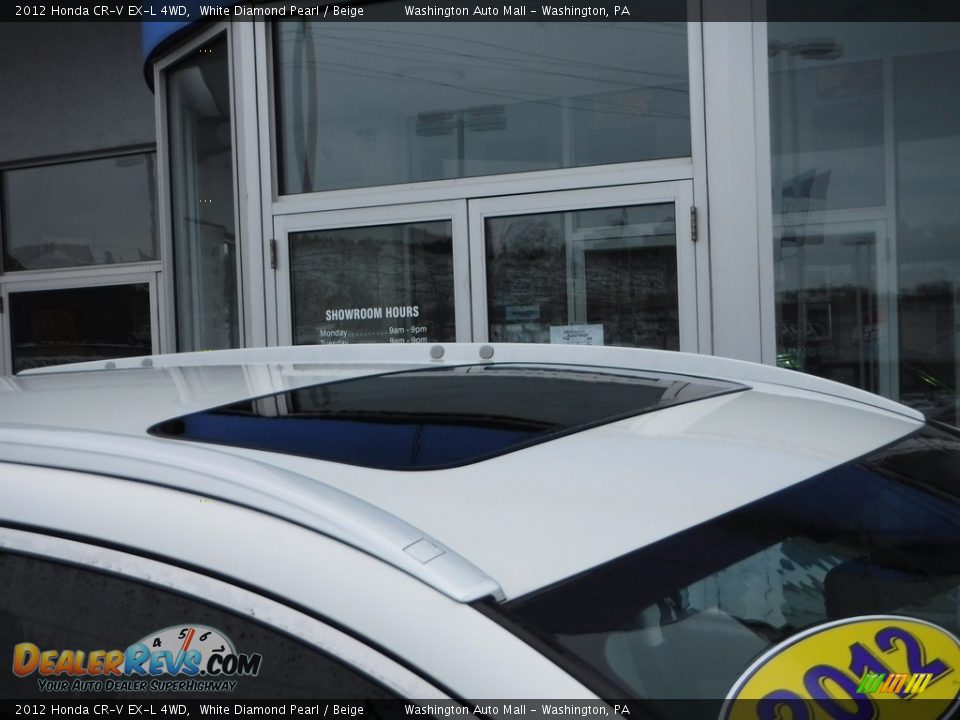 2012 Honda CR-V EX-L 4WD White Diamond Pearl / Beige Photo #4
