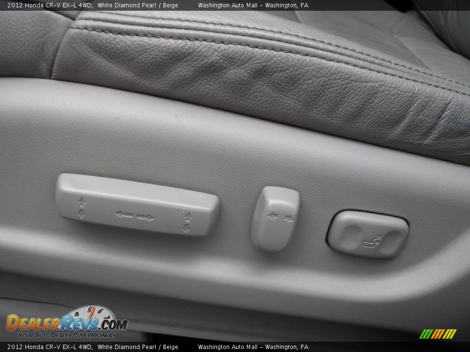 2012 Honda CR-V EX-L 4WD White Diamond Pearl / Beige Photo #16