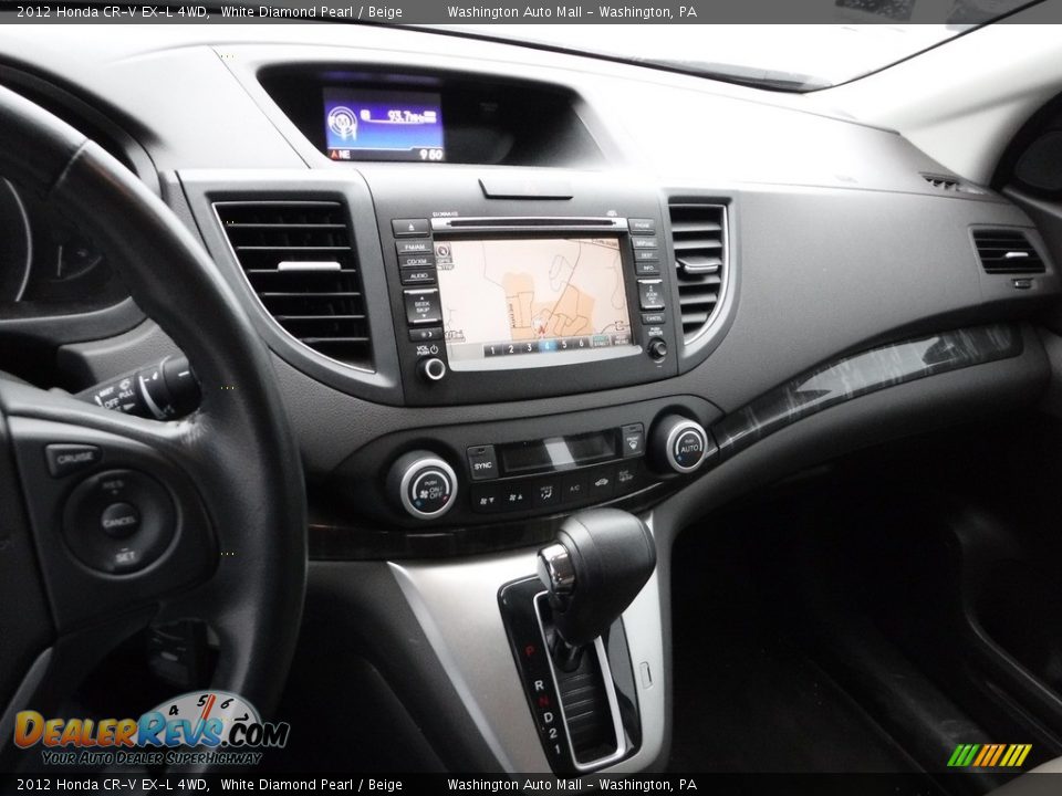 2012 Honda CR-V EX-L 4WD White Diamond Pearl / Beige Photo #18