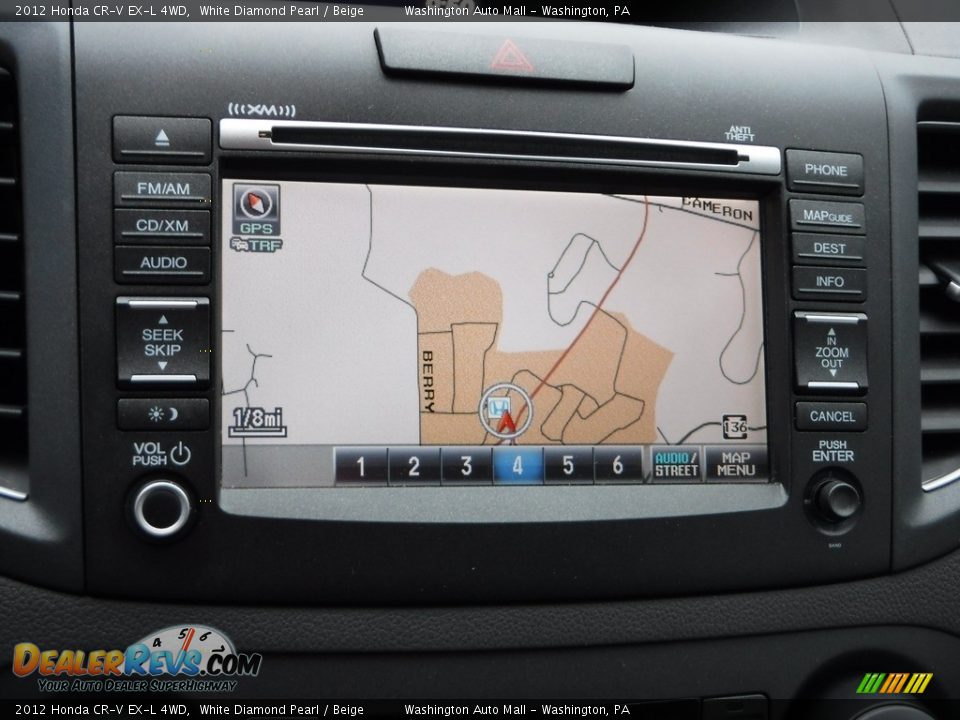 2012 Honda CR-V EX-L 4WD White Diamond Pearl / Beige Photo #19