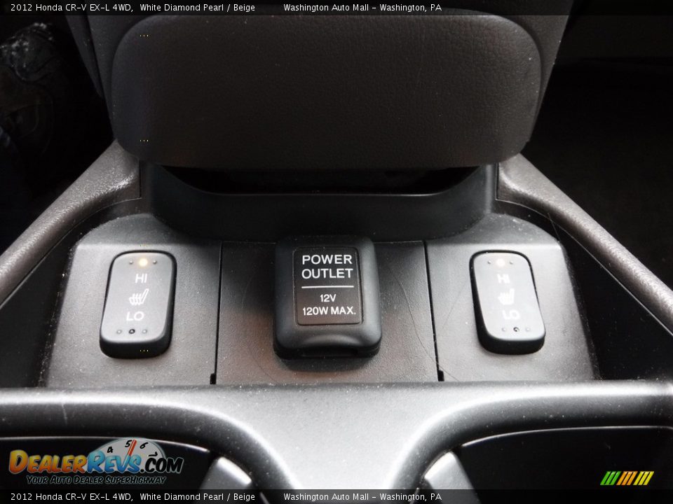 2012 Honda CR-V EX-L 4WD White Diamond Pearl / Beige Photo #22
