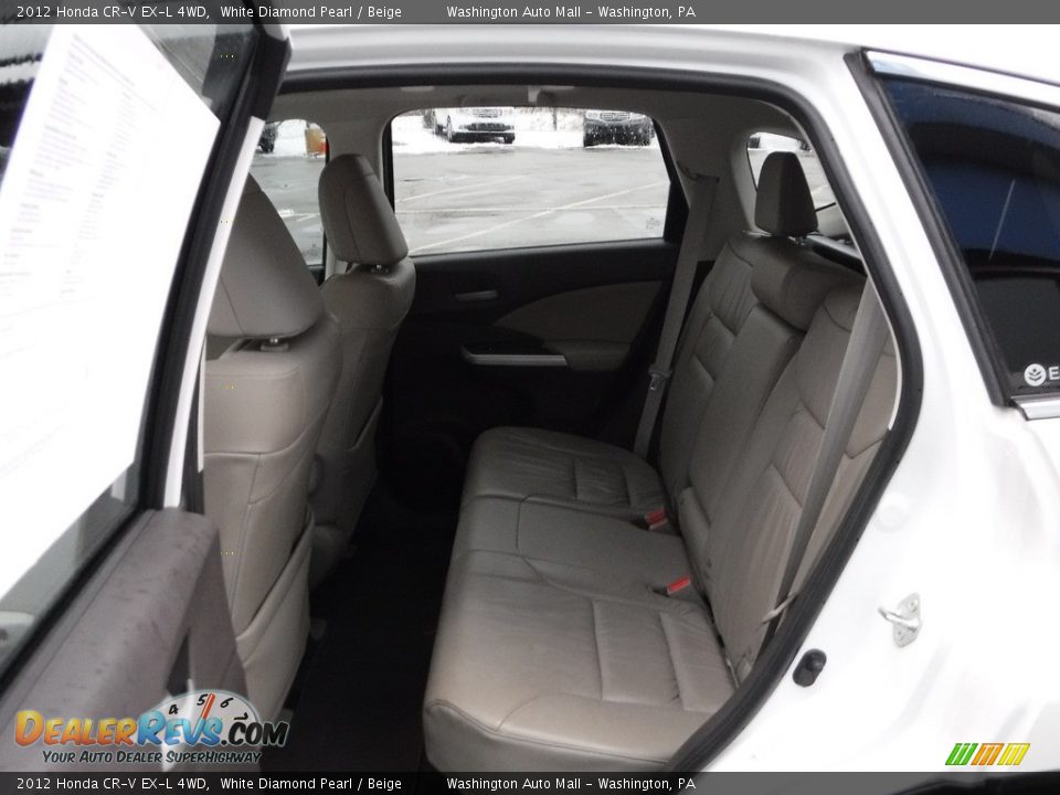 2012 Honda CR-V EX-L 4WD White Diamond Pearl / Beige Photo #23