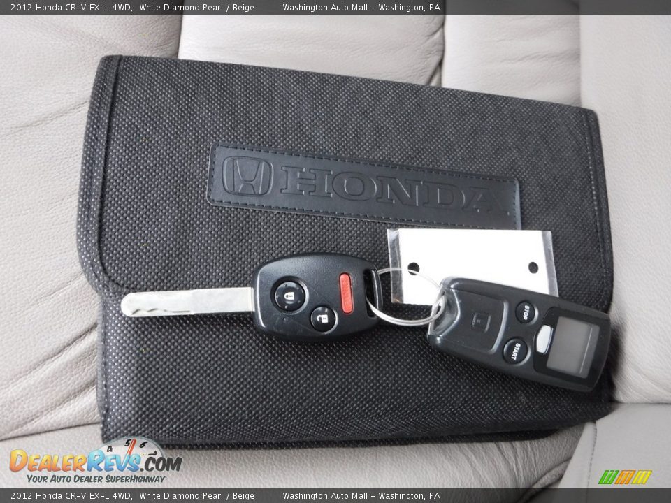 2012 Honda CR-V EX-L 4WD White Diamond Pearl / Beige Photo #25