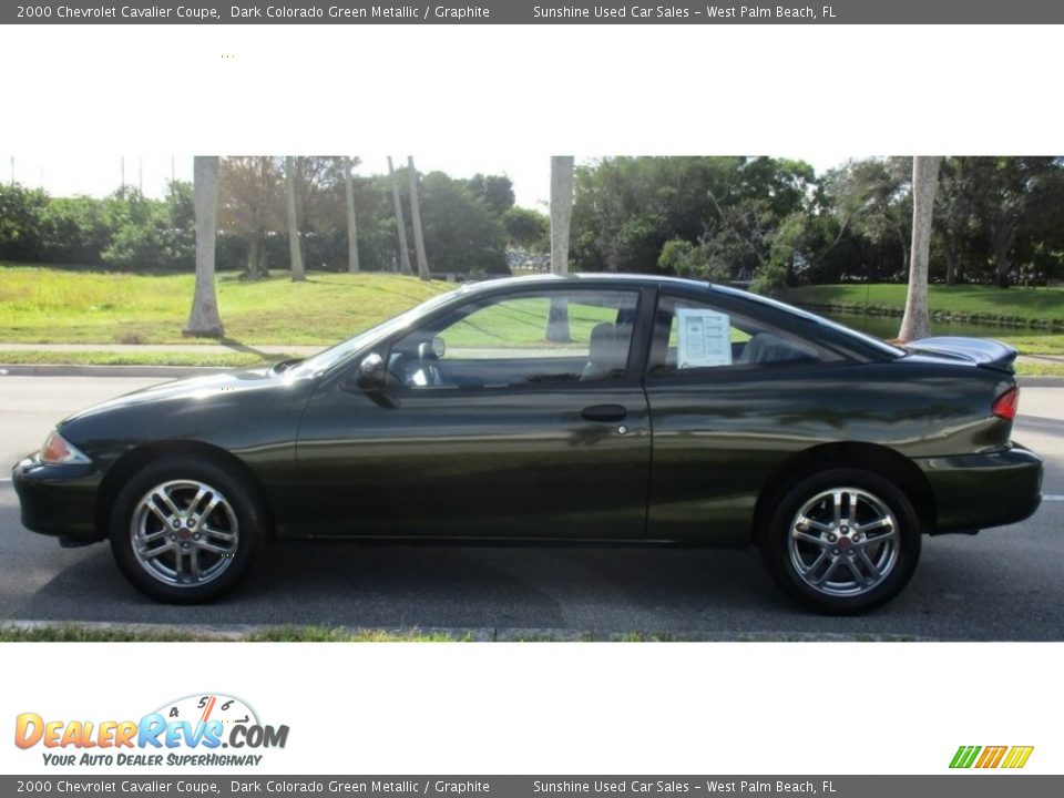 2000 Chevrolet Cavalier Coupe Dark Colorado Green Metallic / Graphite Photo #2