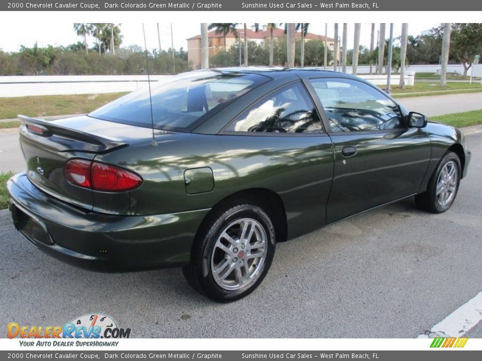 2000 Chevrolet Cavalier Coupe Dark Colorado Green Metallic / Graphite Photo #5