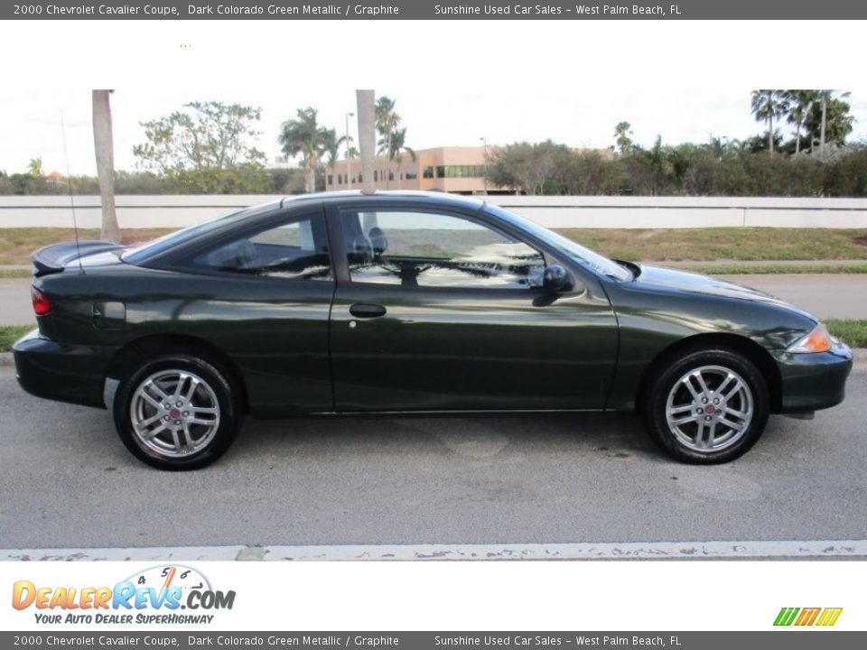 2000 Chevrolet Cavalier Coupe Dark Colorado Green Metallic / Graphite Photo #6