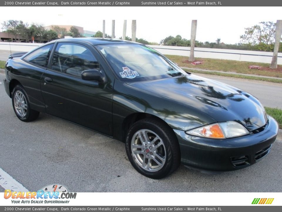 2000 Chevrolet Cavalier Coupe Dark Colorado Green Metallic / Graphite Photo #7