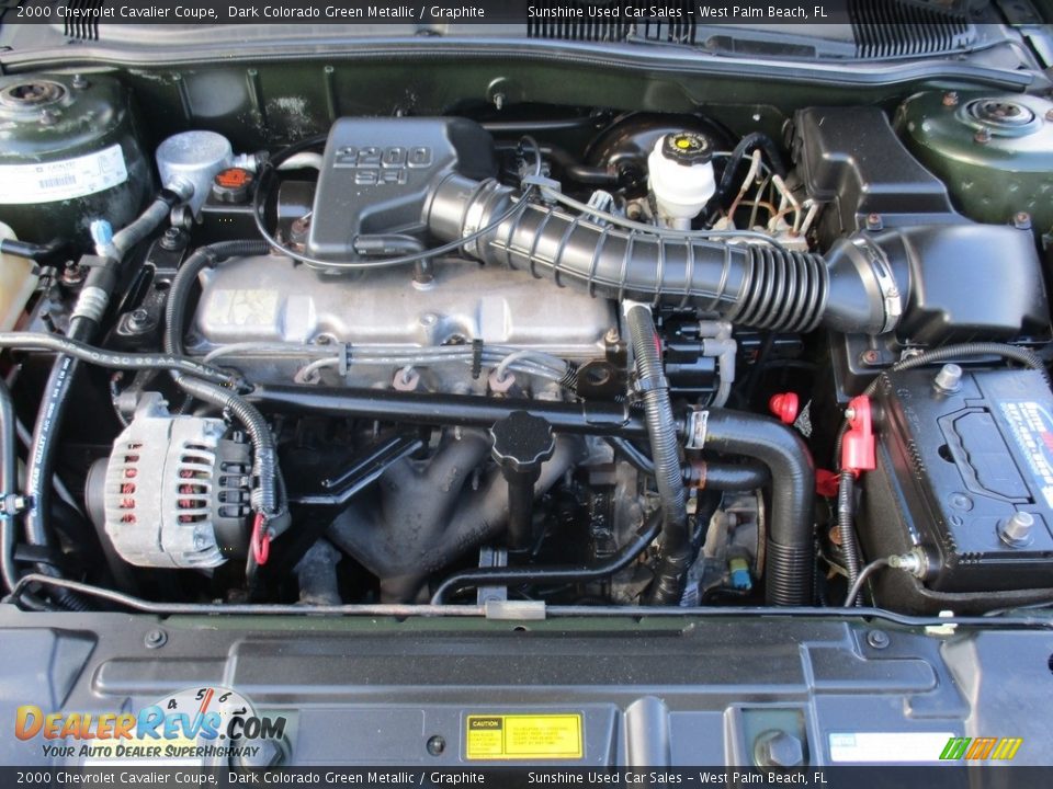 2000 Chevrolet Cavalier Coupe Dark Colorado Green Metallic / Graphite Photo #17