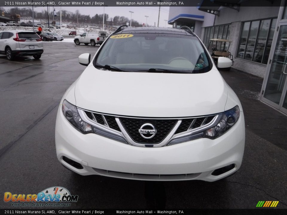 2011 Nissan Murano SL AWD Glacier White Pearl / Beige Photo #5