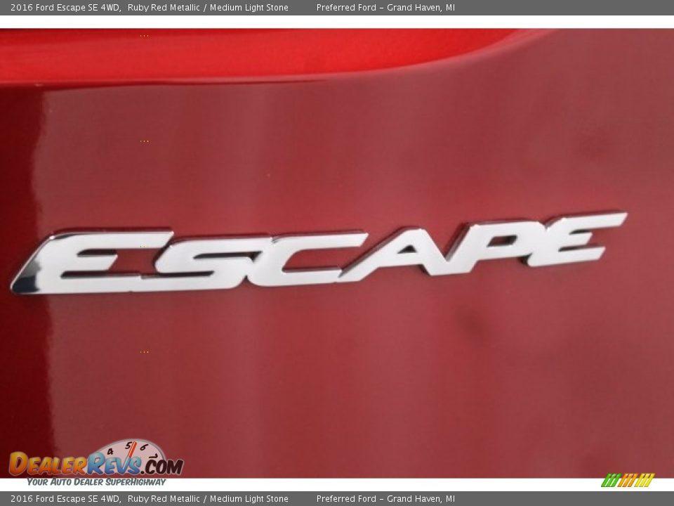 2016 Ford Escape SE 4WD Ruby Red Metallic / Medium Light Stone Photo #29