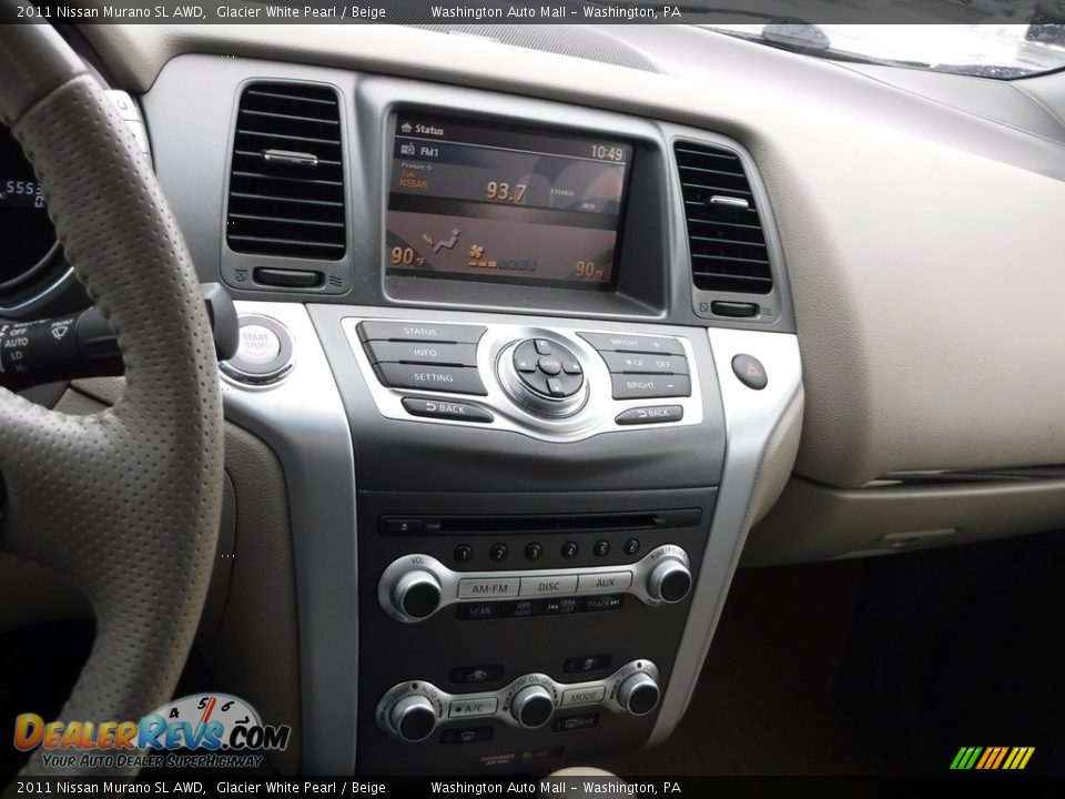 2011 Nissan Murano SL AWD Glacier White Pearl / Beige Photo #20