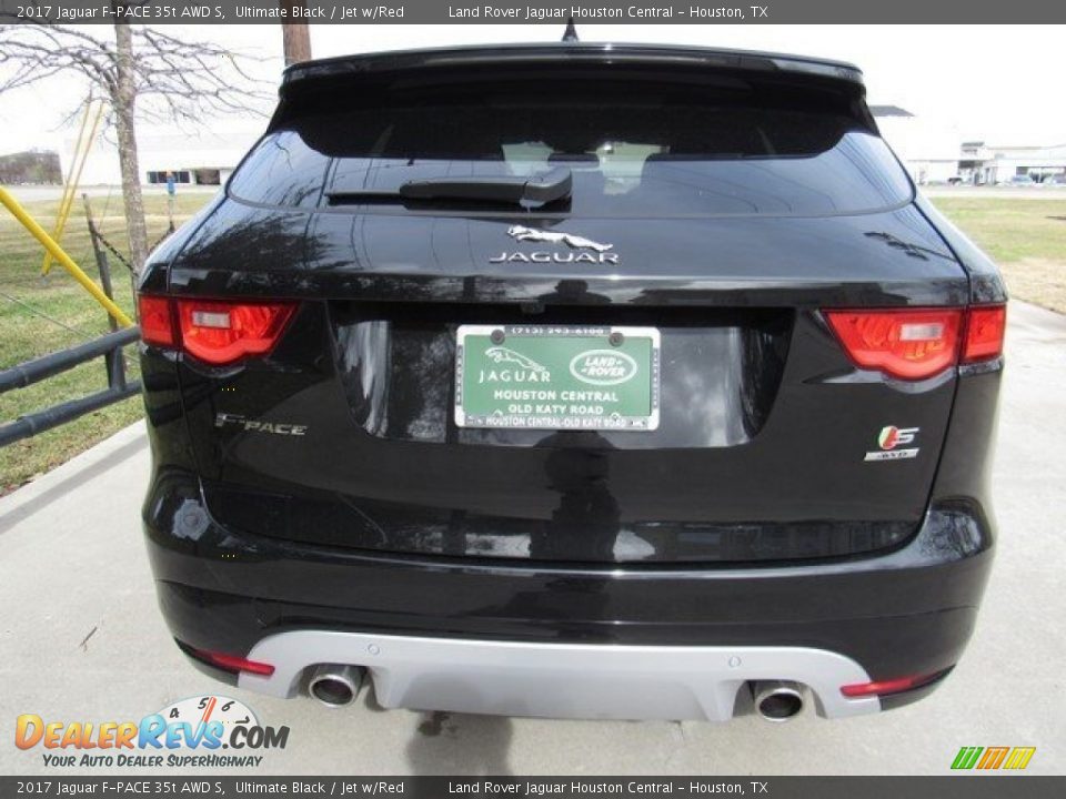 2017 Jaguar F-PACE 35t AWD S Ultimate Black / Jet w/Red Photo #8