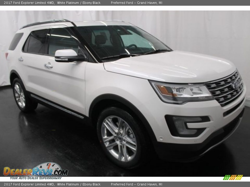 2017 Ford Explorer Limited 4WD White Platinum / Ebony Black Photo #4