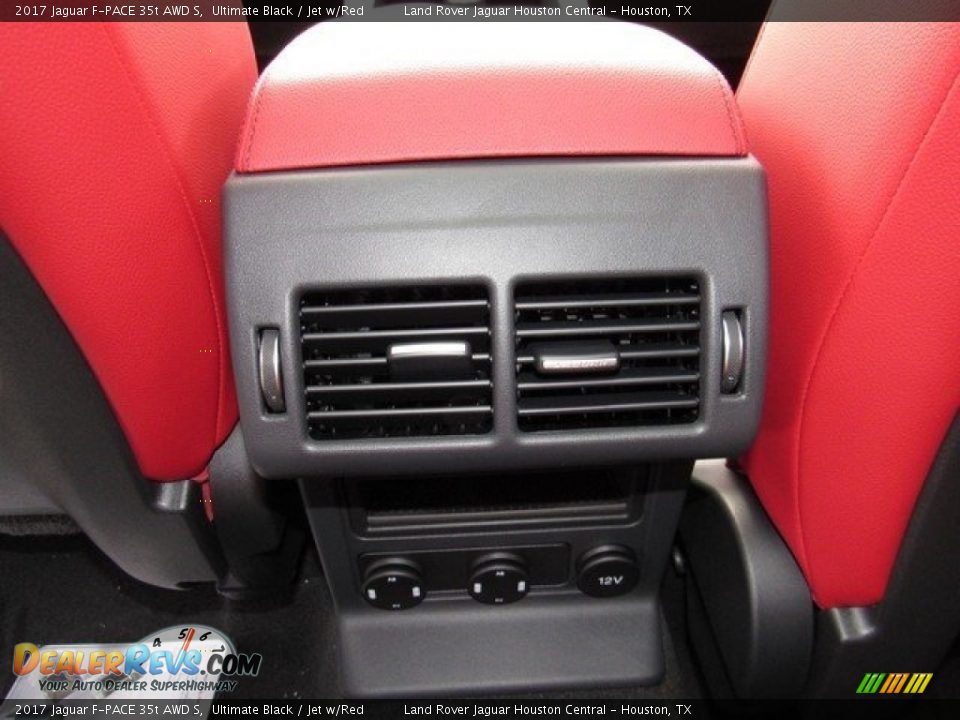 2017 Jaguar F-PACE 35t AWD S Ultimate Black / Jet w/Red Photo #15