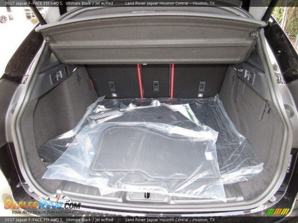 2017 Jaguar F-PACE 35t AWD S Ultimate Black / Jet w/Red Photo #16