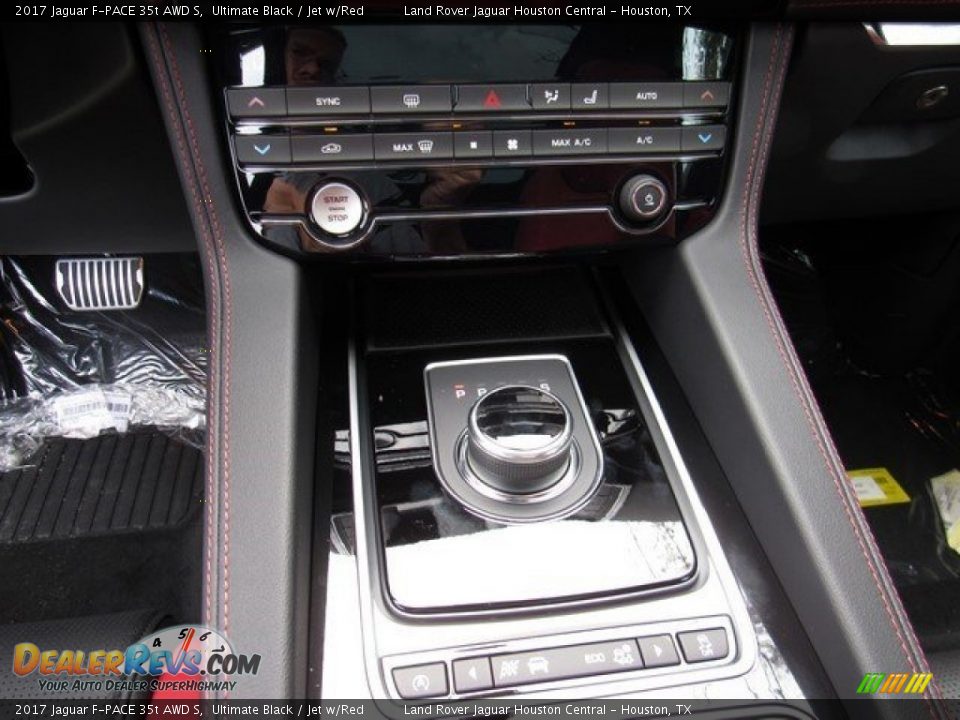 2017 Jaguar F-PACE 35t AWD S Ultimate Black / Jet w/Red Photo #19