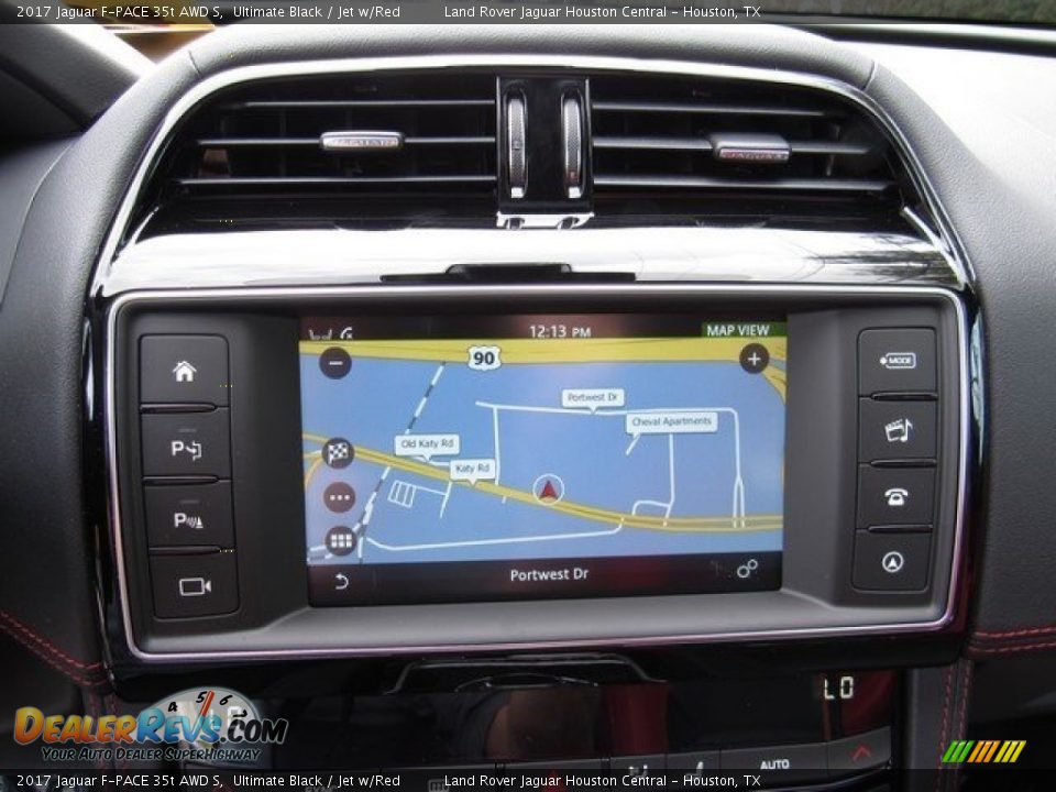 2017 Jaguar F-PACE 35t AWD S Ultimate Black / Jet w/Red Photo #20