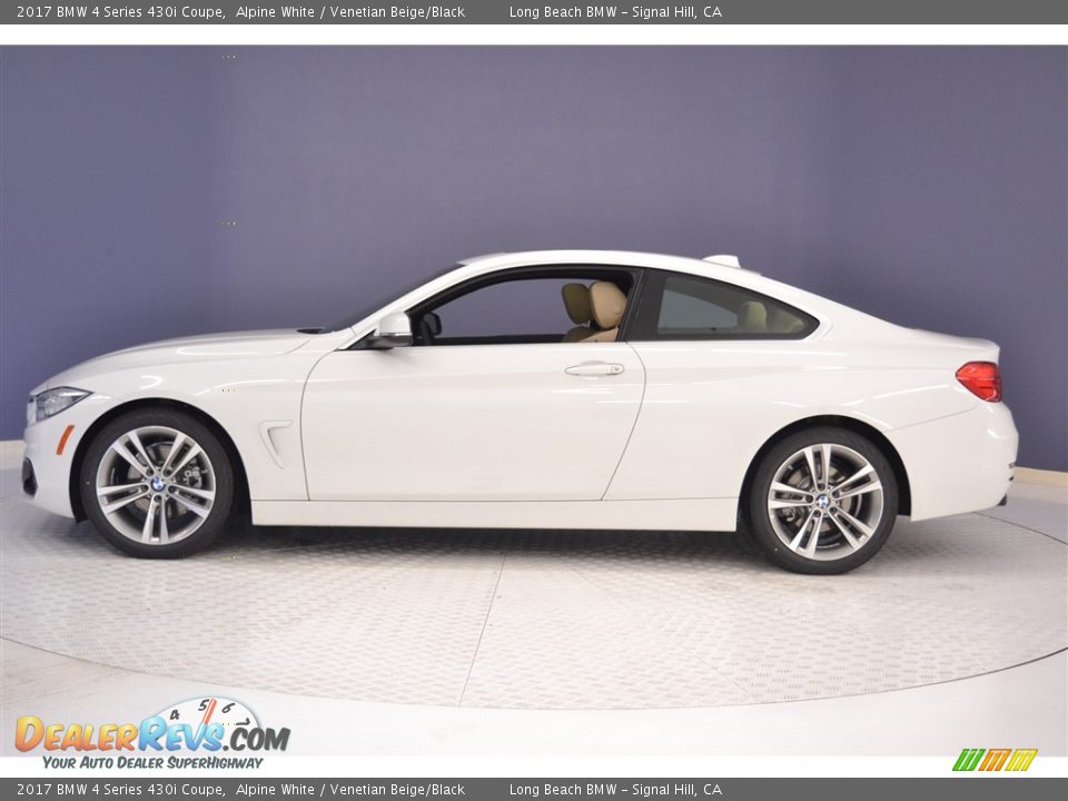 2017 BMW 4 Series 430i Coupe Alpine White / Venetian Beige/Black Photo #3