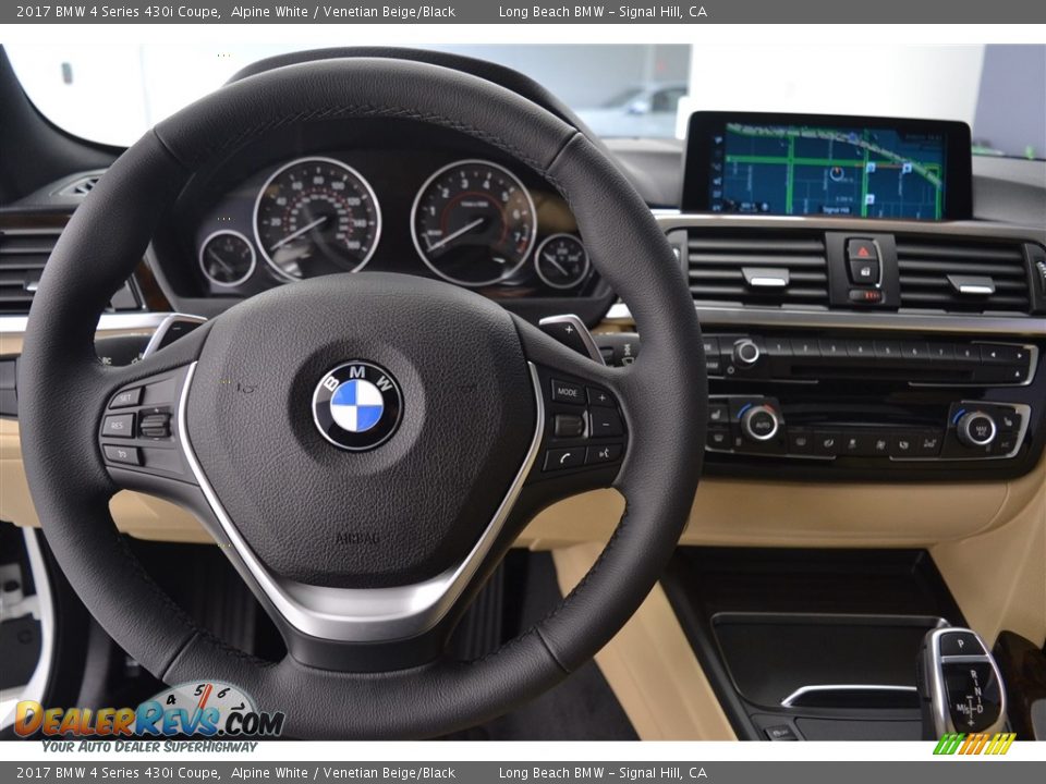 2017 BMW 4 Series 430i Coupe Alpine White / Venetian Beige/Black Photo #14