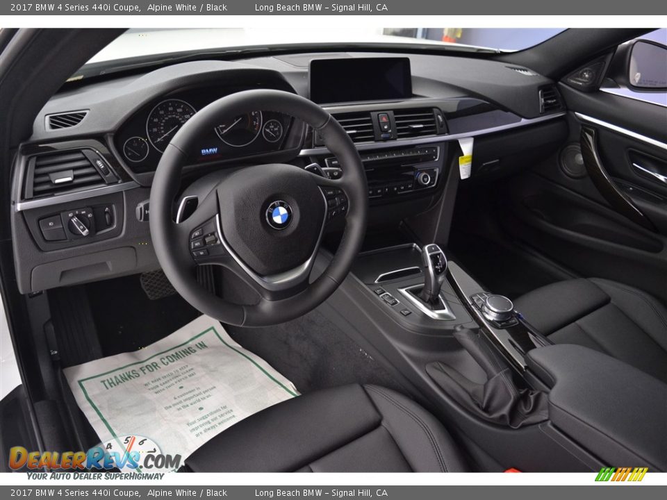 Black Interior - 2017 BMW 4 Series 440i Coupe Photo #7