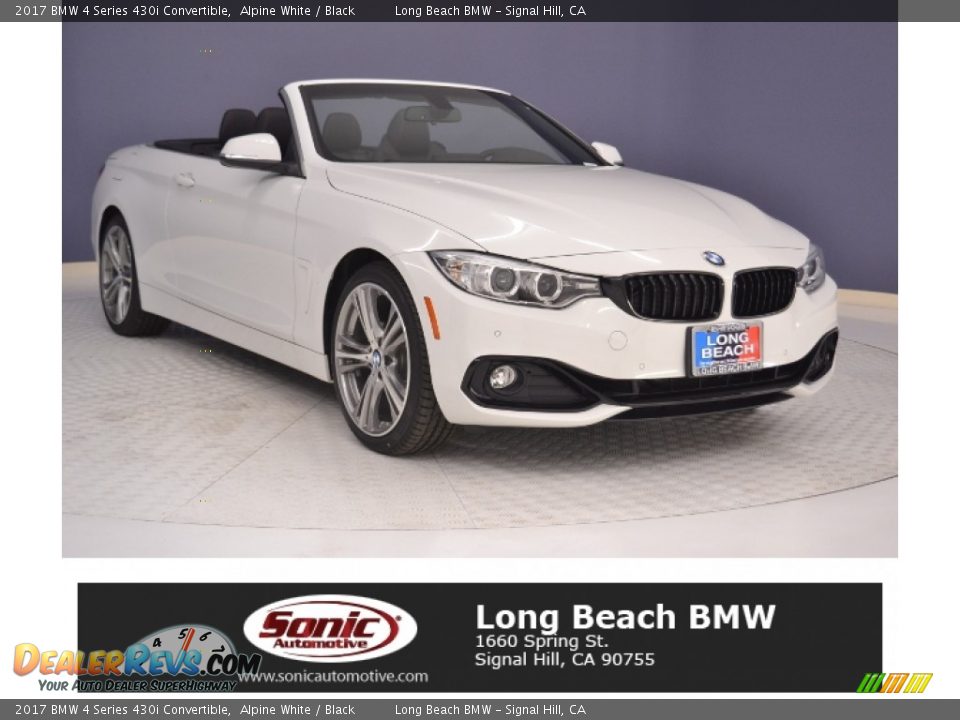 2017 BMW 4 Series 430i Convertible Alpine White / Black Photo #1