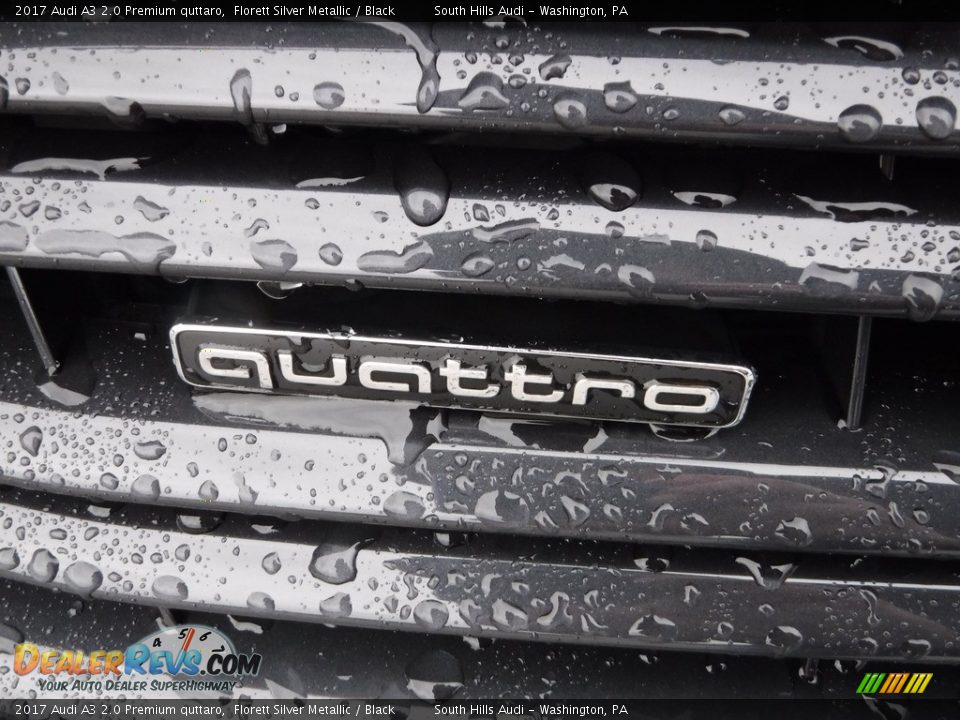 2017 Audi A3 2.0 Premium quttaro Florett Silver Metallic / Black Photo #6