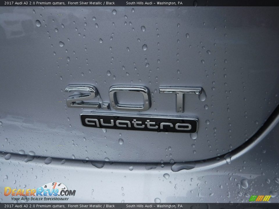 2017 Audi A3 2.0 Premium quttaro Florett Silver Metallic / Black Photo #12