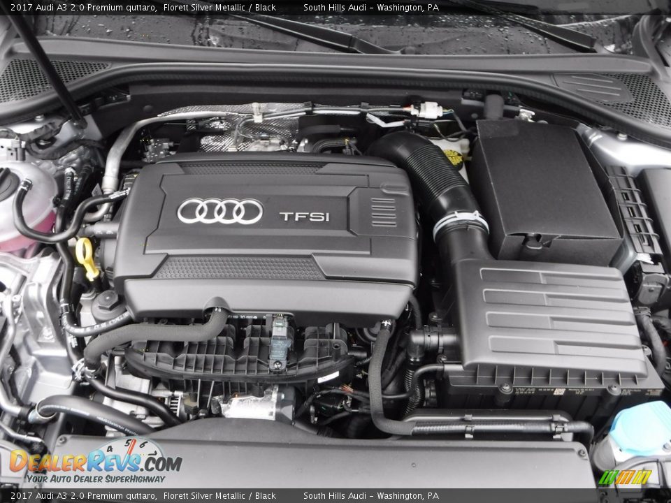 2017 Audi A3 2.0 Premium quttaro Florett Silver Metallic / Black Photo #16