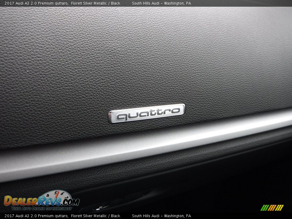 2017 Audi A3 2.0 Premium quttaro Florett Silver Metallic / Black Photo #33