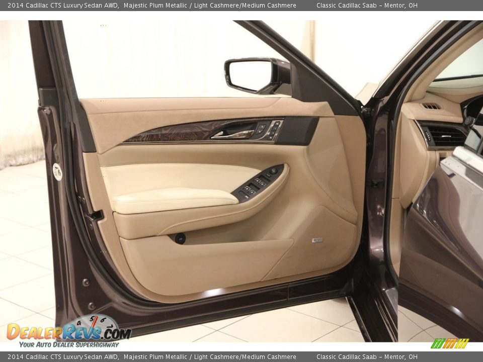 2014 Cadillac CTS Luxury Sedan AWD Majestic Plum Metallic / Light Cashmere/Medium Cashmere Photo #4