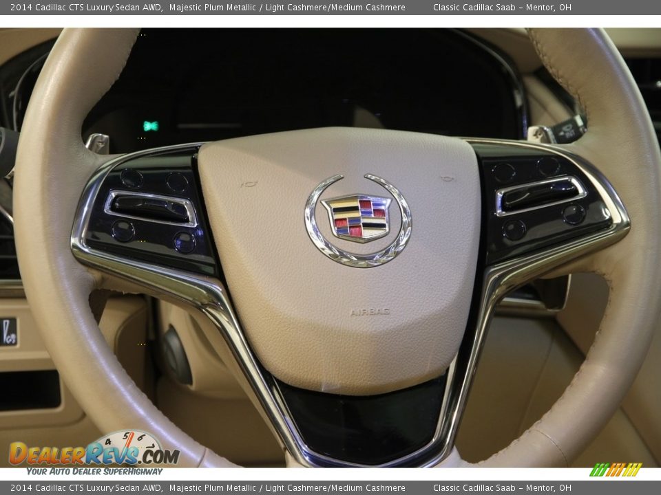 2014 Cadillac CTS Luxury Sedan AWD Majestic Plum Metallic / Light Cashmere/Medium Cashmere Photo #7