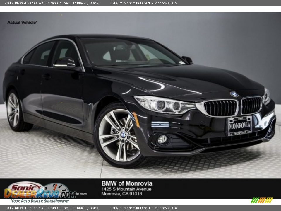 2017 BMW 4 Series 430i Gran Coupe Jet Black / Black Photo #1