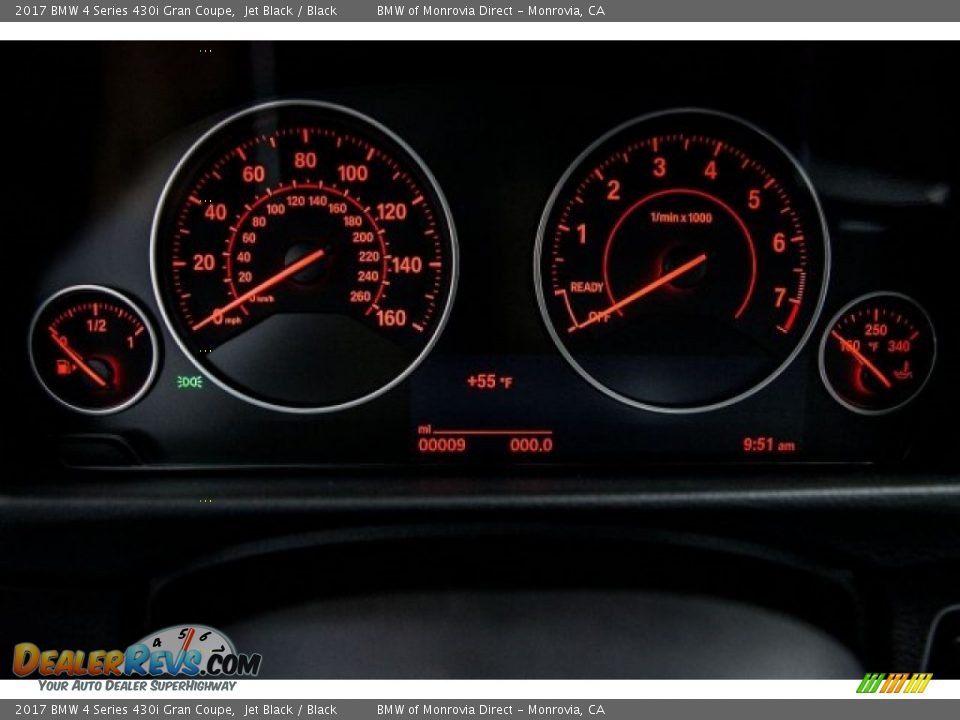 2017 BMW 4 Series 430i Gran Coupe Jet Black / Black Photo #7