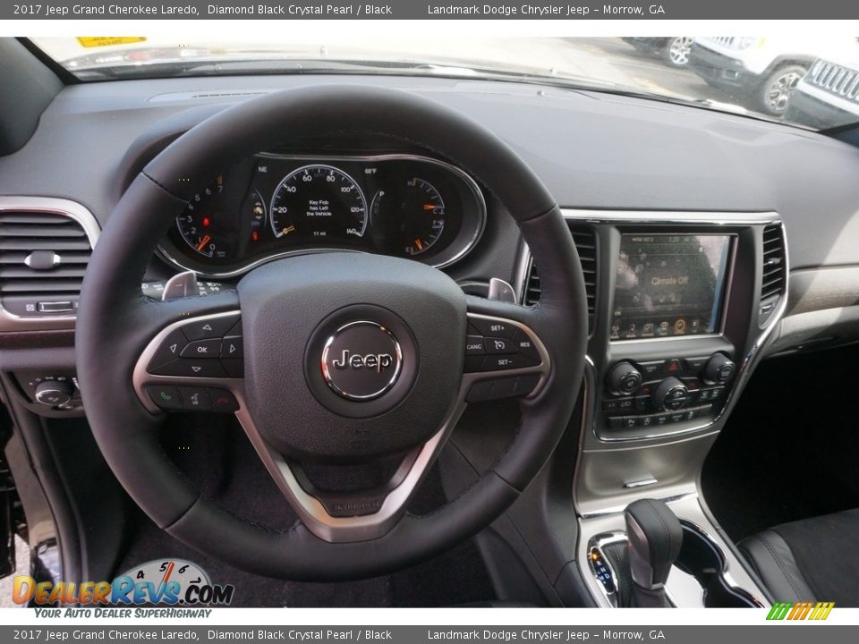 2017 Jeep Grand Cherokee Laredo Diamond Black Crystal Pearl / Black Photo #7