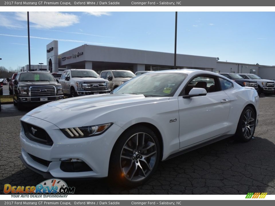 2017 Ford Mustang GT Premium Coupe Oxford White / Dark Saddle Photo #3