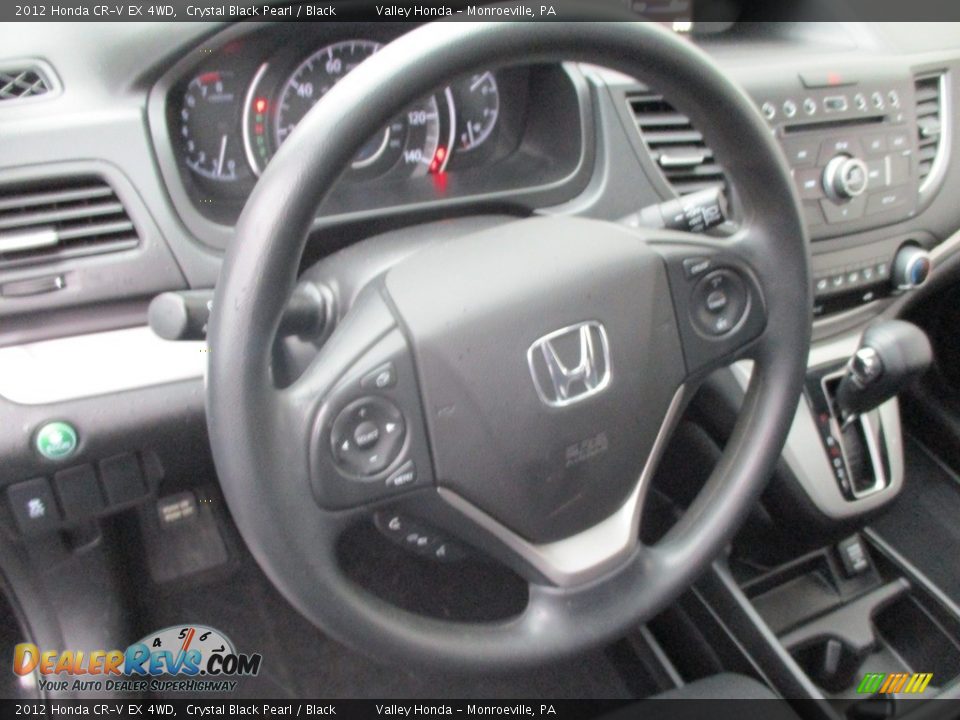 2012 Honda CR-V EX 4WD Crystal Black Pearl / Black Photo #14