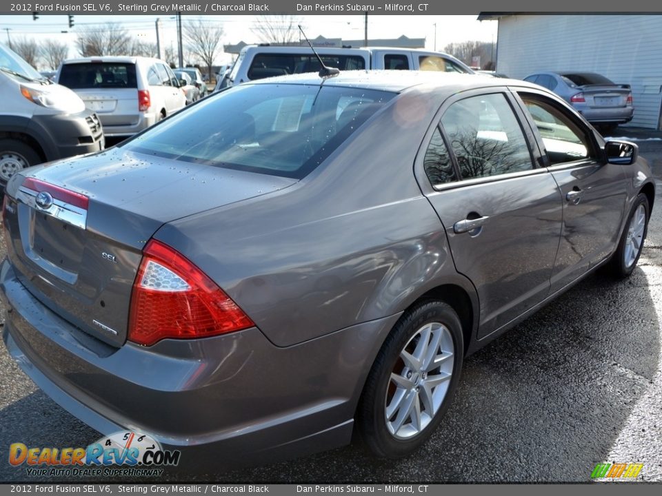 2012 Ford Fusion SEL V6 Sterling Grey Metallic / Charcoal Black Photo #7