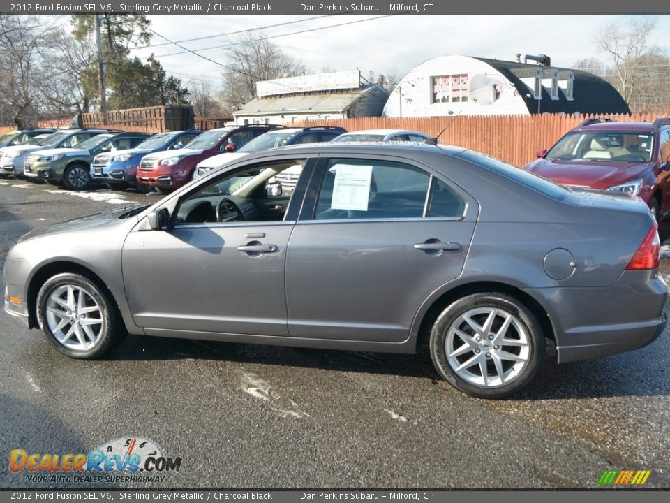 2012 Ford Fusion SEL V6 Sterling Grey Metallic / Charcoal Black Photo #10