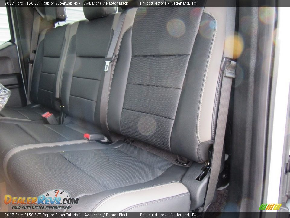 Rear Seat of 2017 Ford F150 SVT Raptor SuperCab 4x4 Photo #20