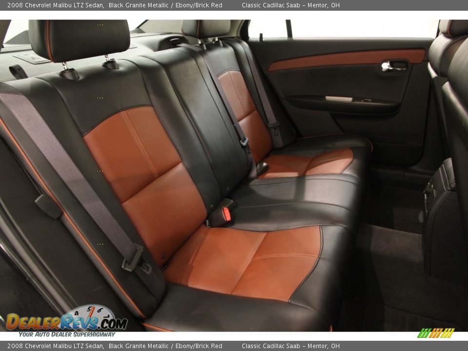 2008 Chevrolet Malibu LTZ Sedan Black Granite Metallic / Ebony/Brick Red Photo #12
