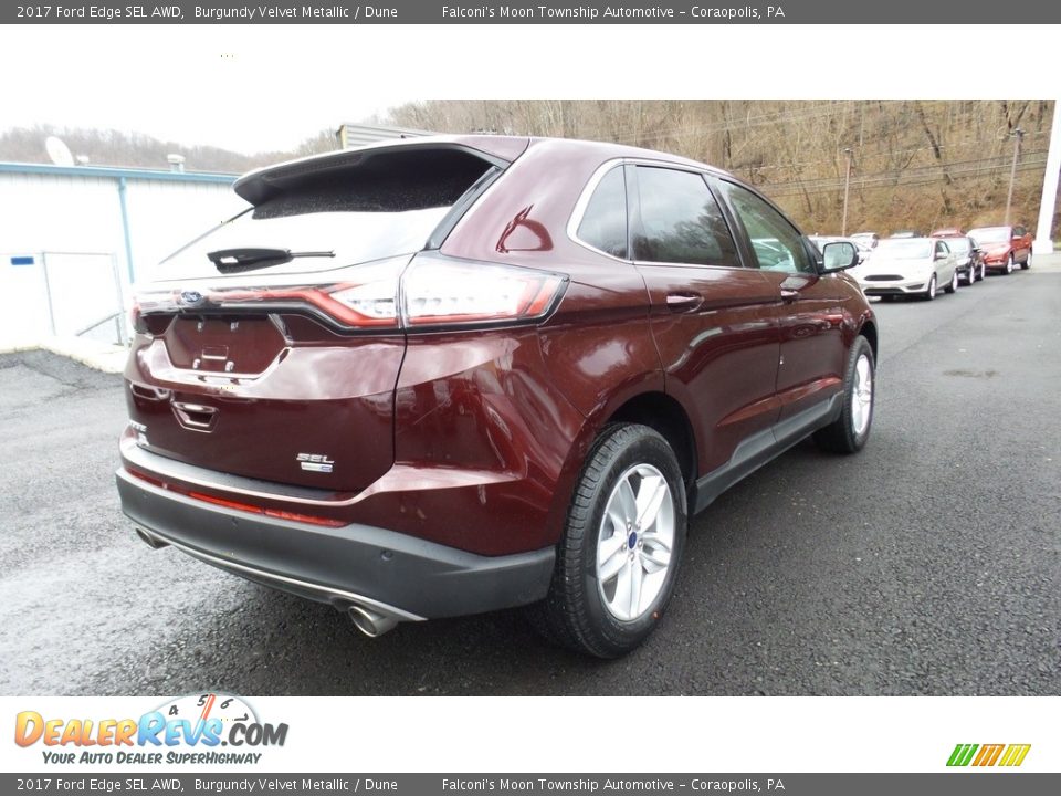 2017 Ford Edge SEL AWD Burgundy Velvet Metallic / Dune Photo #5