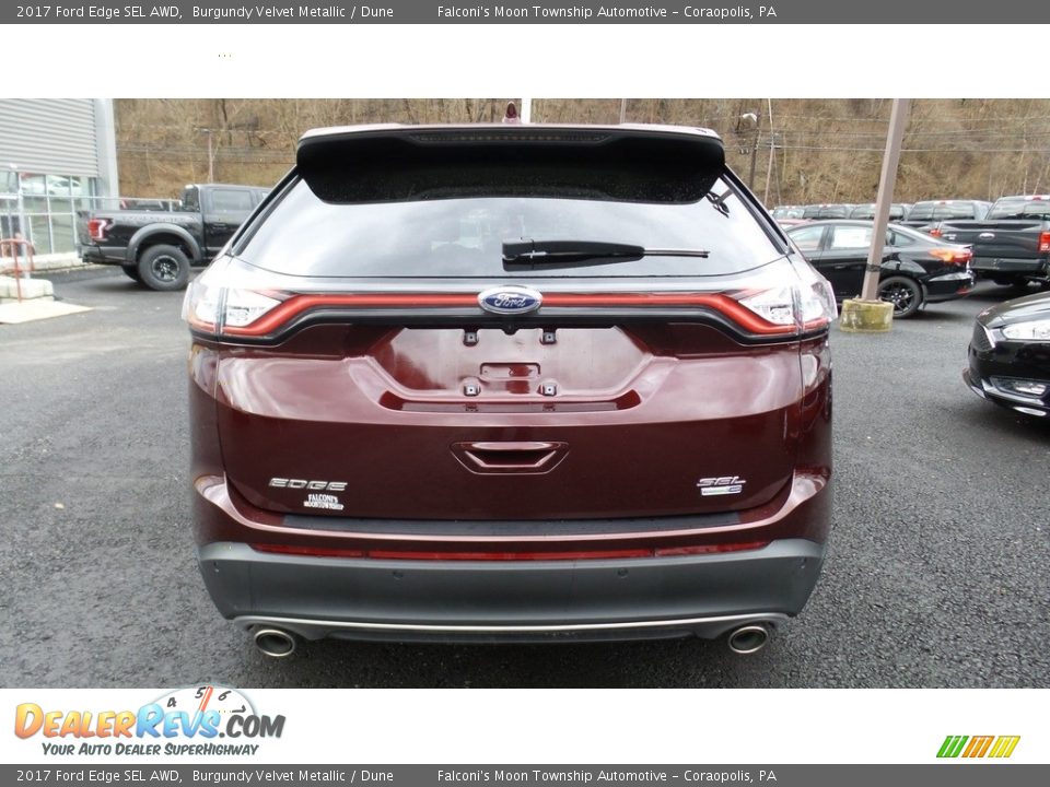 2017 Ford Edge SEL AWD Burgundy Velvet Metallic / Dune Photo #6