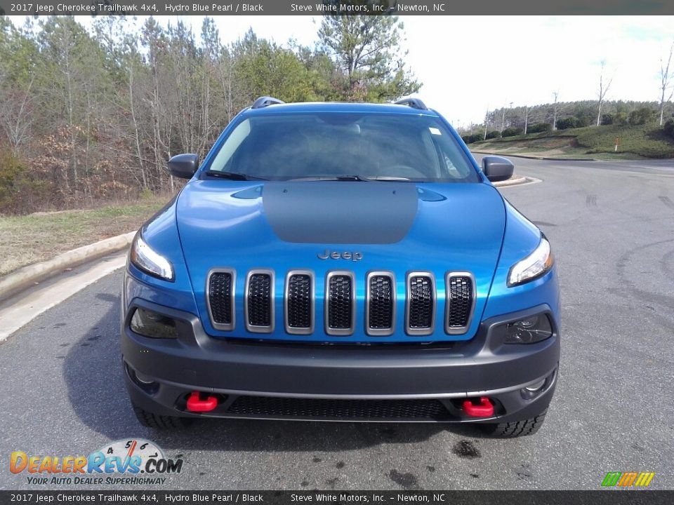 2017 Jeep Cherokee Trailhawk 4x4 Hydro Blue Pearl / Black Photo #3