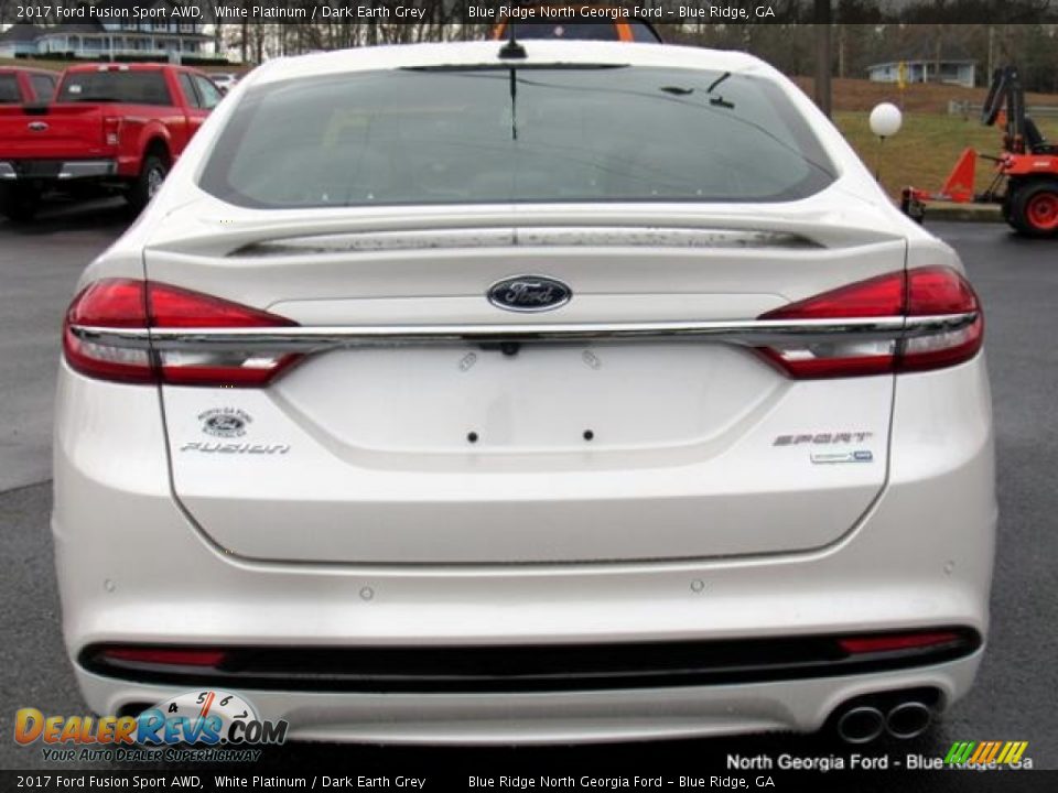 2017 Ford Fusion Sport AWD White Platinum / Dark Earth Grey Photo #4