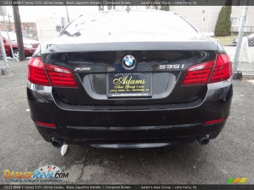2013 BMW 5 Series 535i xDrive Sedan Black Sapphire Metallic / Cinnamon Brown Photo #5
